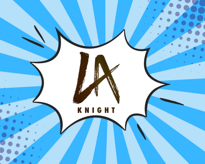 LA Knight WWE logo retro wallpaper