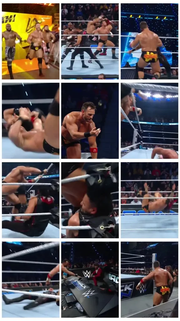 The Bloodline vs. LA Knight, Apollo Crews and Andrade 2024-12-20